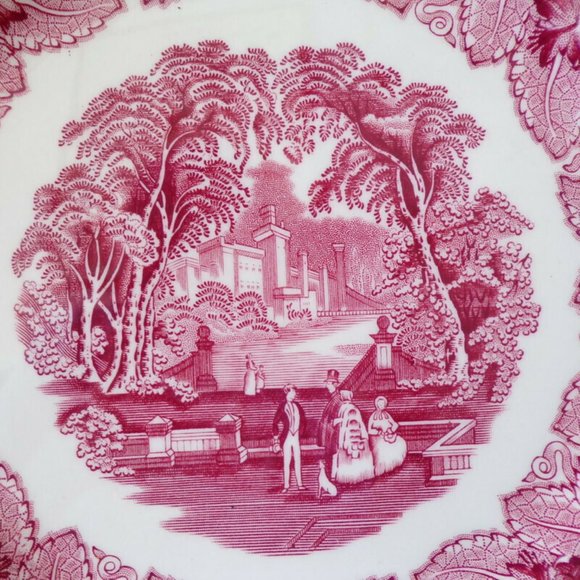 Masons Vista Pink Large Dinner Plate 10 5/8" 2913 - Picture 2 of 5